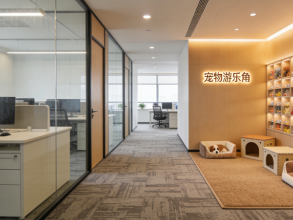城阳办公室设计-宠物友好办公：允许带猫上班的公司，装修设计上有哪些不一样